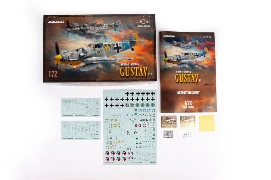 Eduard 1/72 Bf-109G-5 & G-6 GUSTAV pt.1 DUAL COMBO (sis. Suomi siirtokuvat)