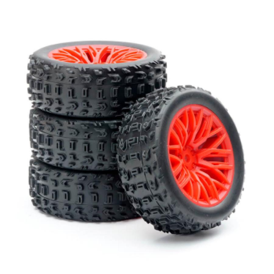 FASTRAX ARRMA GROM WHEEL/TYRE 1/18 SET (4PC)