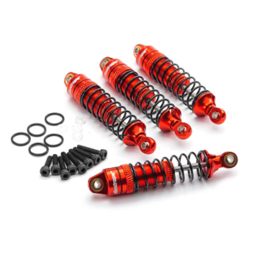 FASTRAX ARRMA GROM/GRANITE/MOJAVE ALUM SHOCK SET (4PC) - RED