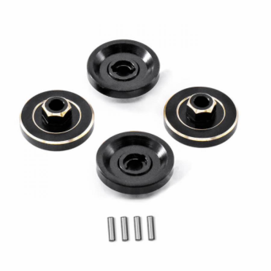 FASTRAX FCX24 BLACK BRASS WHEEL COUNTERWEIGHTS (4PC)