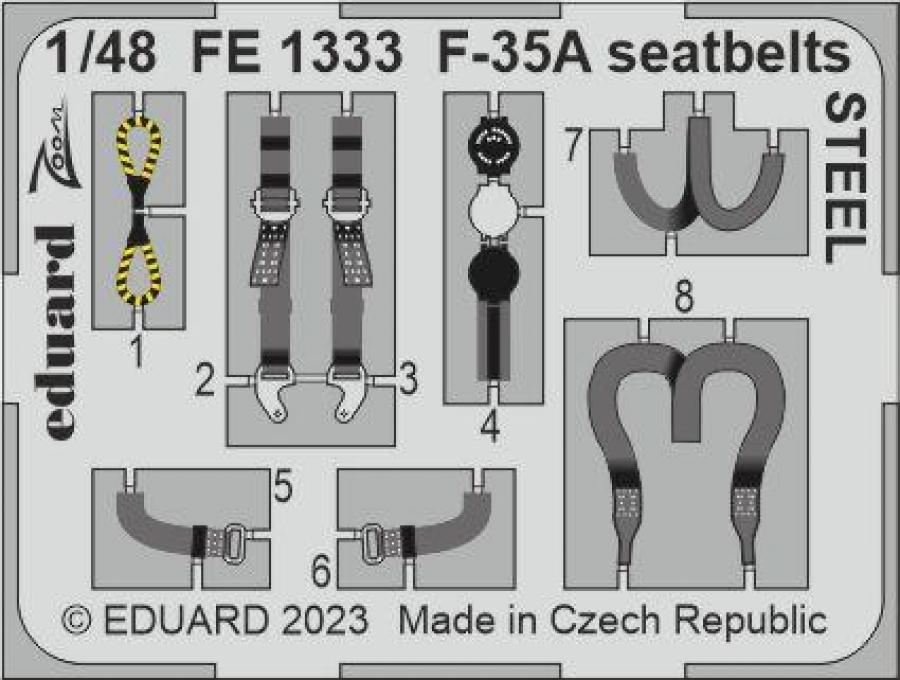 1/48 F-35A seatbelts set for TAMIYA kit