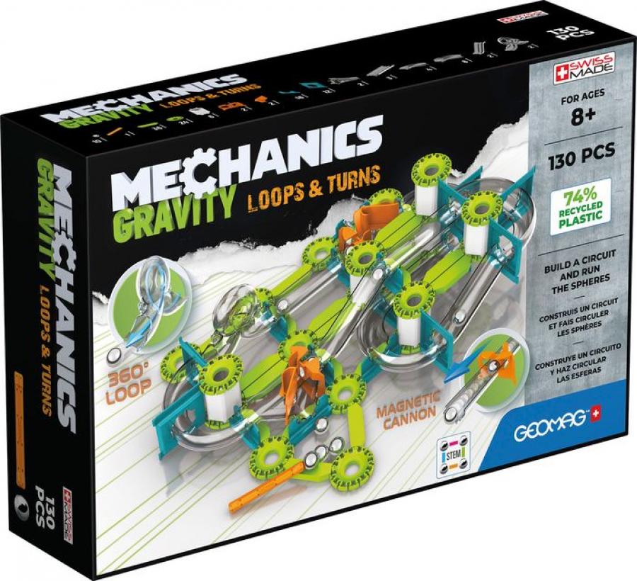 Geomag Mechanics Gravity Re Loops&Turns 130 Pcs