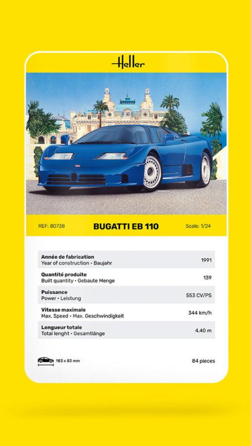 Heller 1/24 Bugatti EB 110 pienoismalli