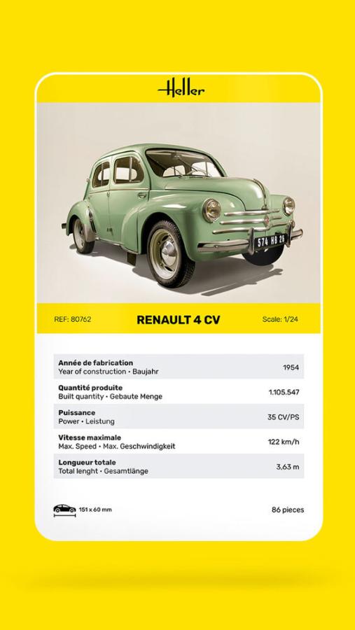 Heller 1/24 Renault 4 CV pienoismalli