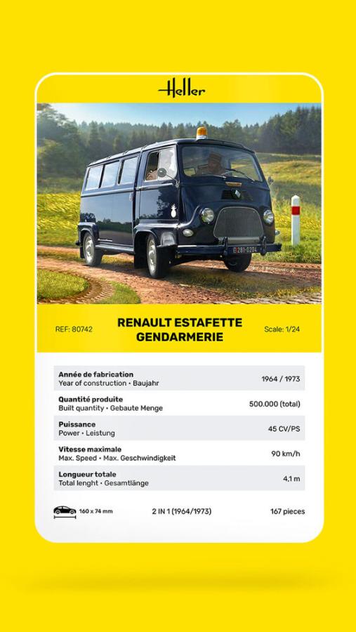 Heller 1:24 Renault Estafette Gendarmerie