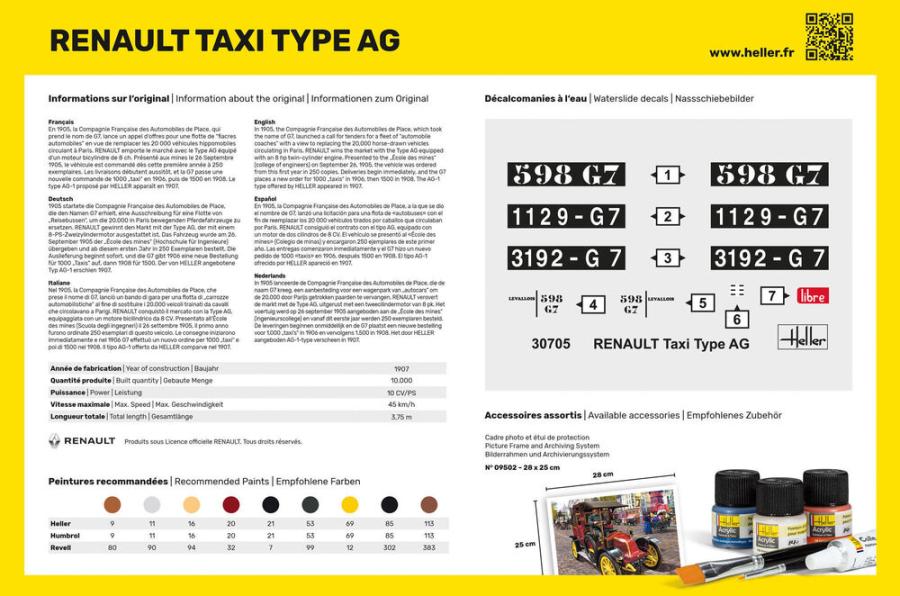 Heller 1/24 Renault Taxi Type AG