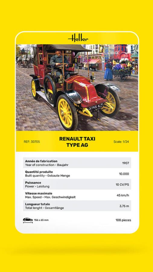 Heller 1/24 Renault Taxi Type AG pienoismalli