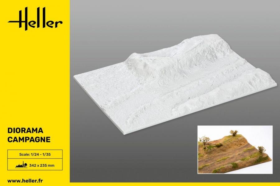 Heller 1/35 Socle Diorama Campagne base (235mm x 342mm)