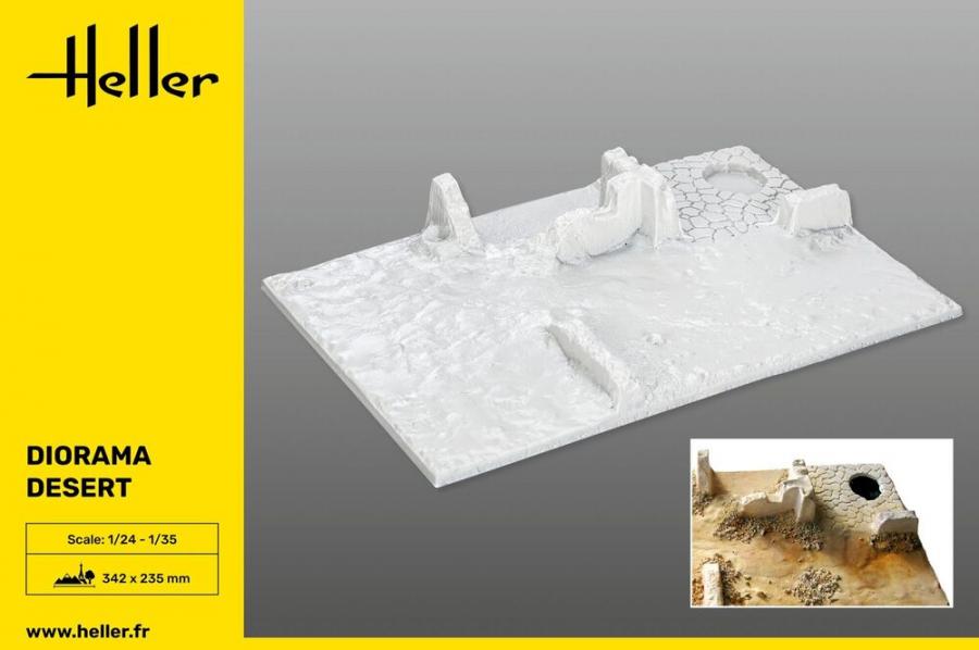 Heller 1/35 Socle Diorama Desert base (235mm x 342mm)