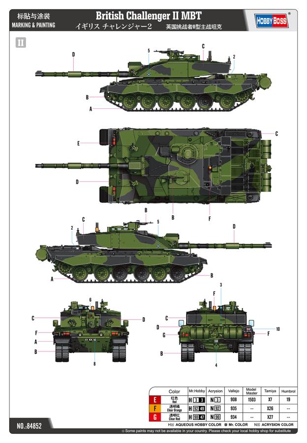 Hobbyboss 1/48 British Challenger II MBT