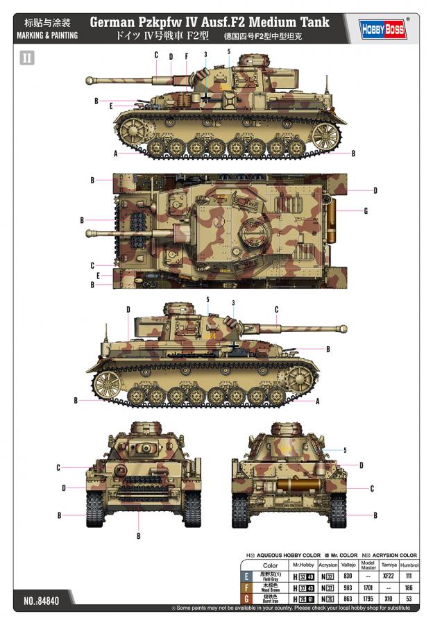 Hobbyboss 1/48 German Pzkpfw IV Ausf.F2