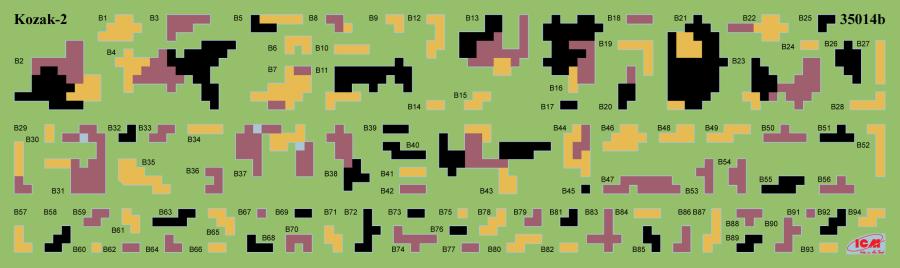 ICM 1/35 Chevrons & Camouflage Decal set, Ukrainian Army