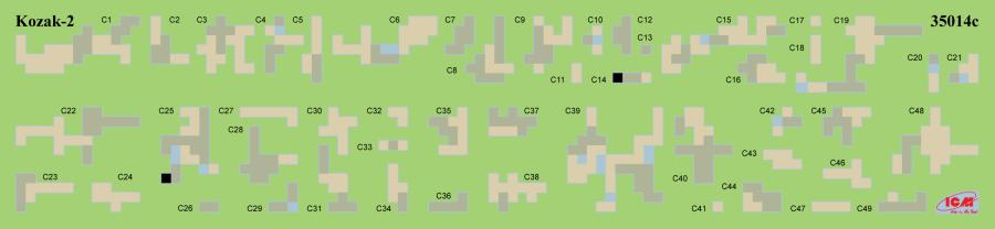ICM 1/35 Chevrons & Camouflage Decal set, Ukrainian Army
