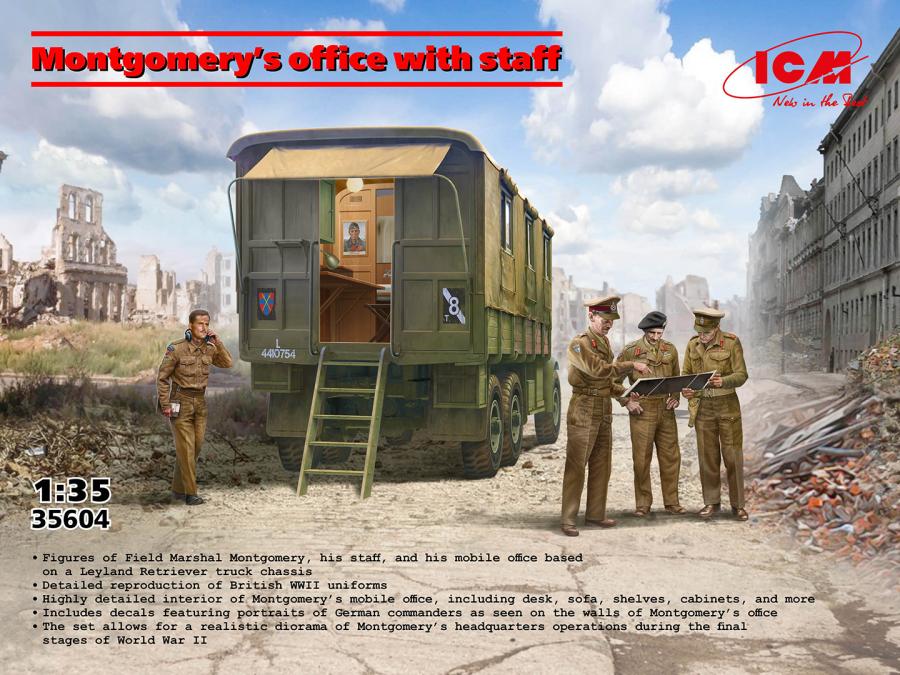 ICM 1/35 "Montgomery's office with staff" set