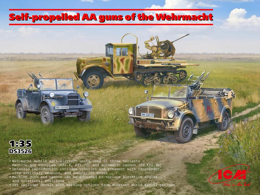 ICM 1/35 Self-propelled AA guns of the Wehrmacht (3 vehicles)