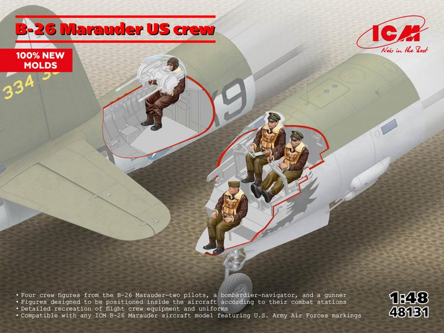 ICM 1/48 B-26 Marauder US crew (4 figures)