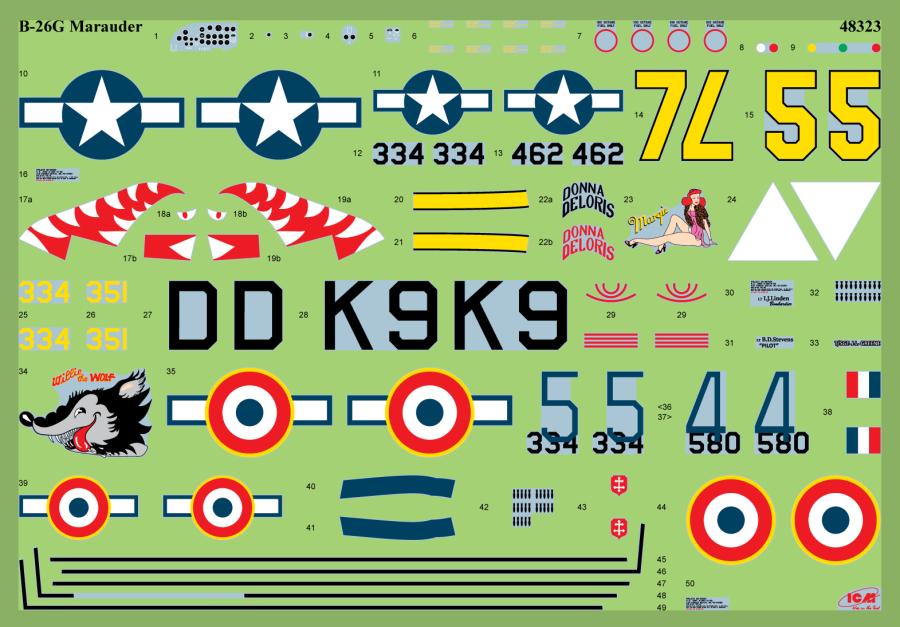 ICM 1/48 B-26G Marauder, WWII  American/France Bomber
