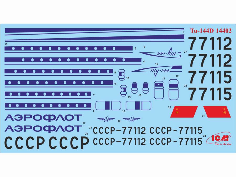 ICM 1:144 Tupolev-144D, Supersonic Aircraft