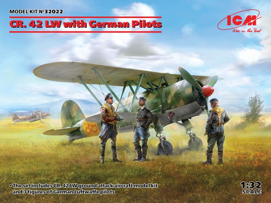 ICM 1:32 CR. 42 with Lufwaffe pilots