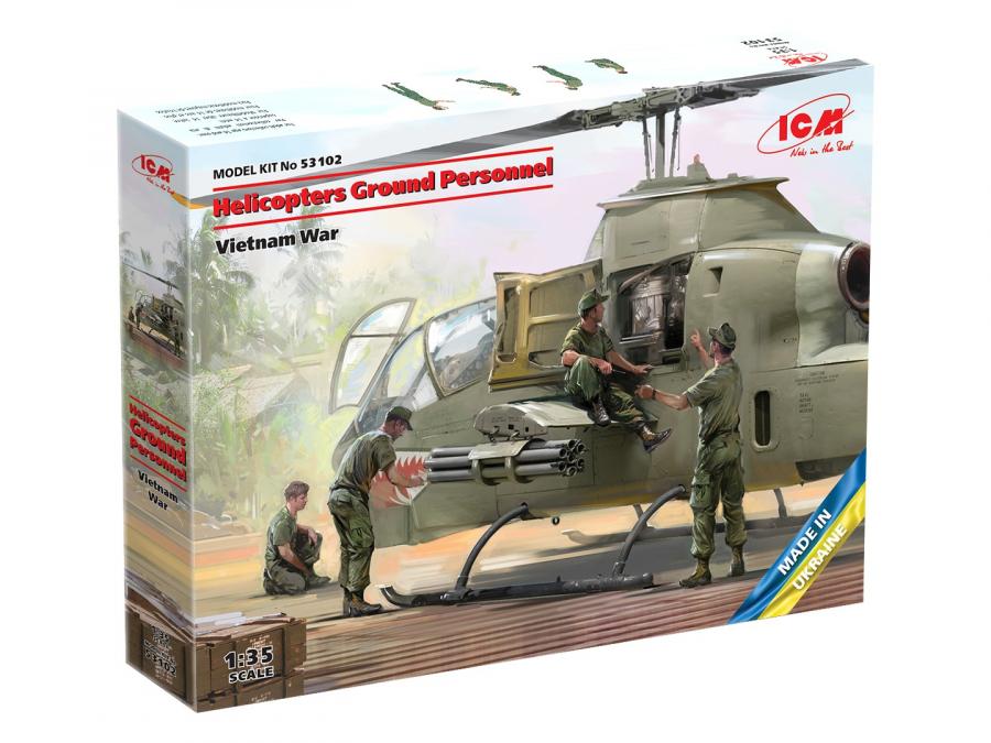 ICM 1/35 Helicopters Ground Personnel (Vietnam War) (4 figs)