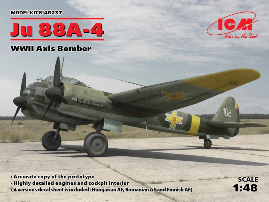 ICM 1:48 Ju 88A-4, WWII Axis Bomber