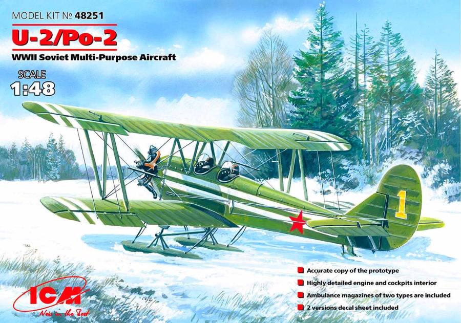 ICM 1:48 U-2/Po-2,WWII Soviet Multi-Purpose Aircraft