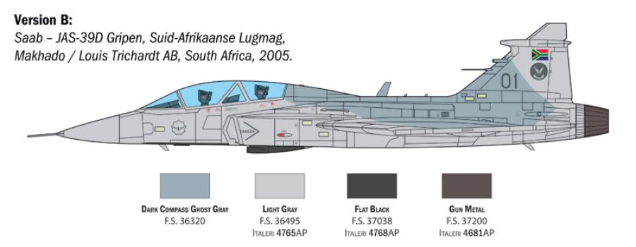Italeri 1:48 JAS-39D Gripen Twin Seater