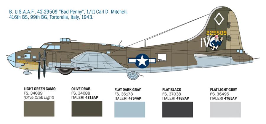 Italeri 1:72 B-17F Flying Fortress