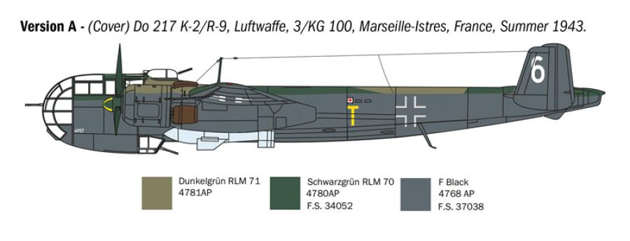Italeri 1:72 Donier DO-217 K1/K2 with Fritz-X guided bombs