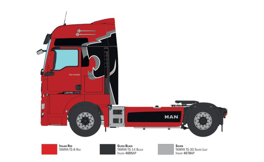 Italeri 1:24 MAN TGX 18.500 XXL, Lion pro edition