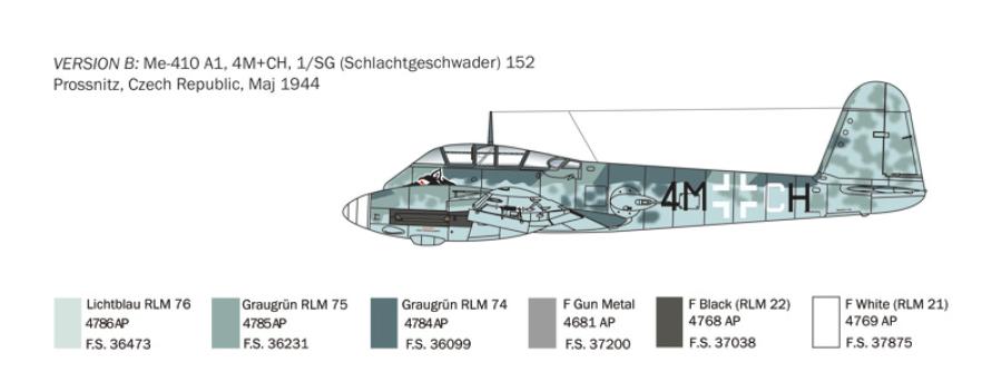 Italeri 1:72 Messerschmitt Me 410-A1 "Hornisse"