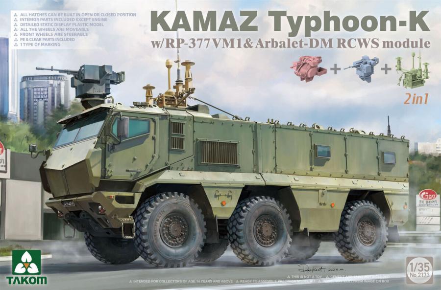 Takom 1/35 Kamaz Typhoon-K w/RP-377VM1 & Arbalet-DM RCWS Module 2in1