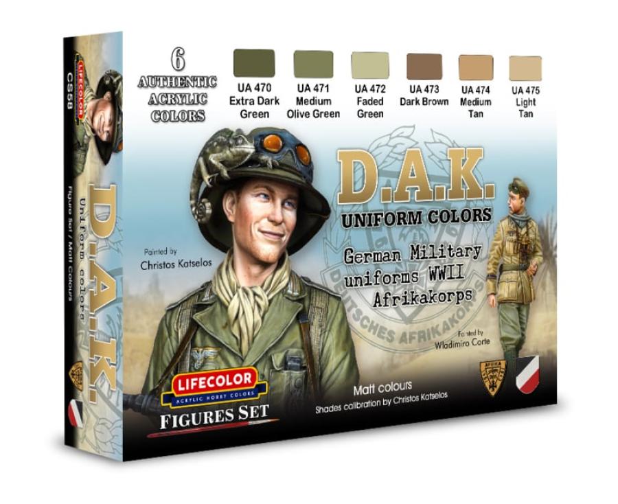 Lifecolor D.A.K. Uniform Colors 6 x 22 ml