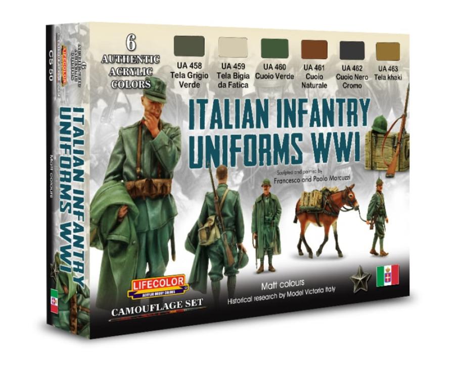 Lifecolor Italian Infantry Uniforms WWI 6 x 22 ml
