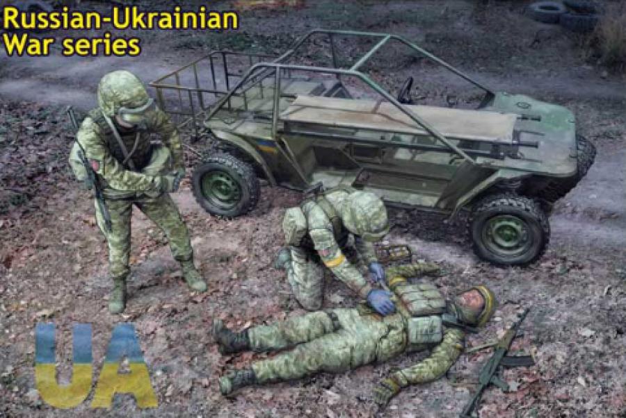Masterbox 1/35 Buggy Mongoose. The Ukrainian Battlefield evacuation version with crew