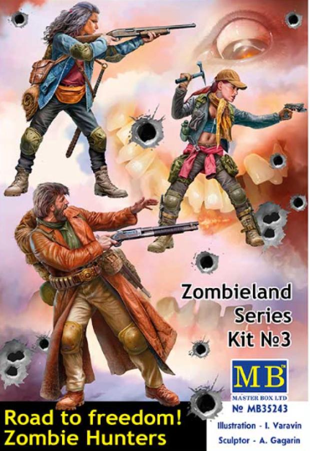 Masterbox 1/35 Zombieland series, Kit #3, Zombie Hunters