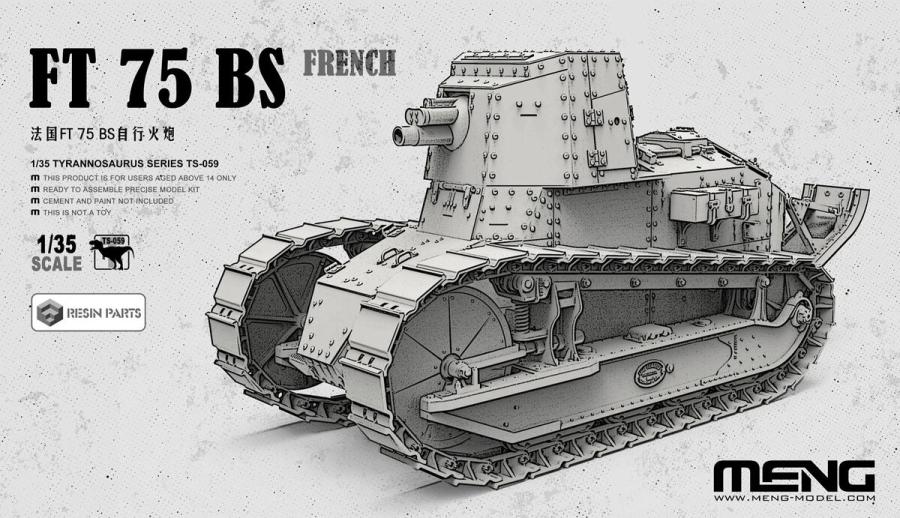 Meng 1/35 French FT 75 BS (incl. resin parts)