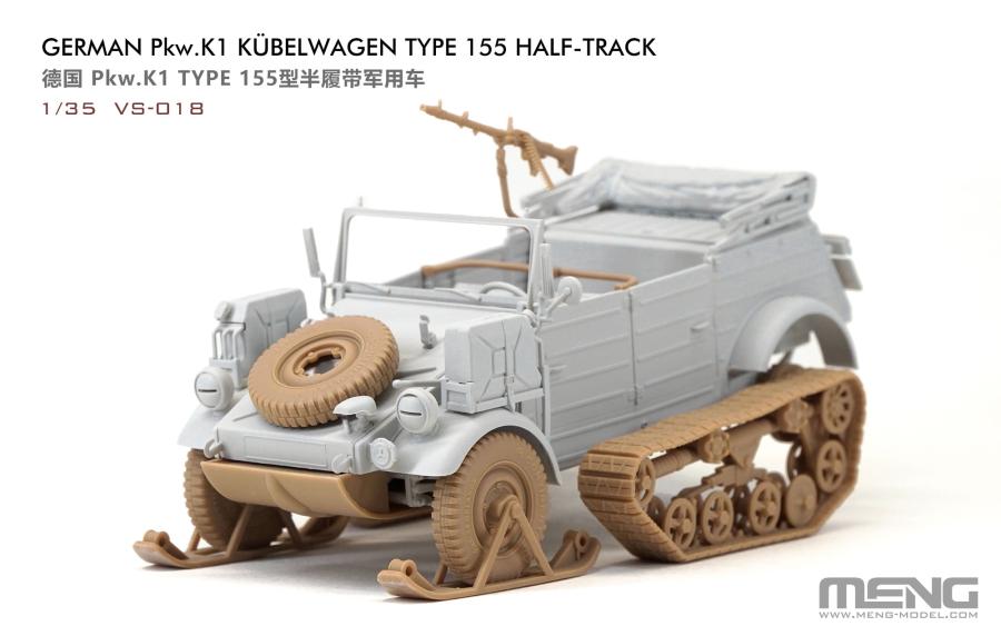 Meng 1/35 Pkw.K1 Kübelwagen Type 155 Half-Track