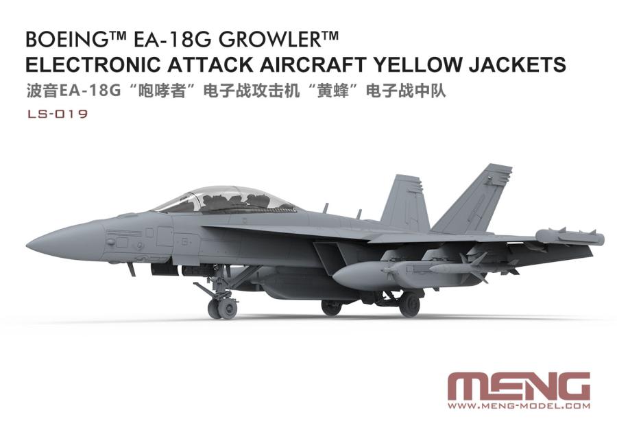 Meng 1/48 Boeing EA-18G Growler Electronic Attack Aircraft Yellow Jackets