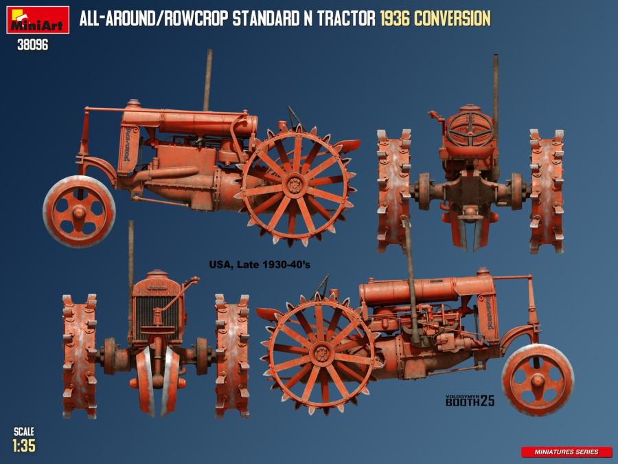 Miniart 1/35 All-Around/Rowcrop Standard N Tractor 1936 Conversion