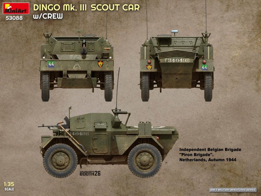 Miniart 1/35 Dingo Mk. III Scout Car w/ Crew