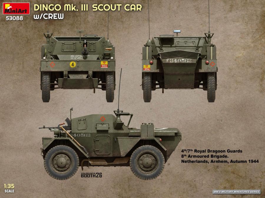 Miniart 1/35 Dingo Mk. III Scout Car w/ Crew