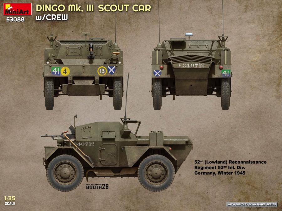 Miniart 1/35 Dingo Mk. III Scout Car w/ Crew