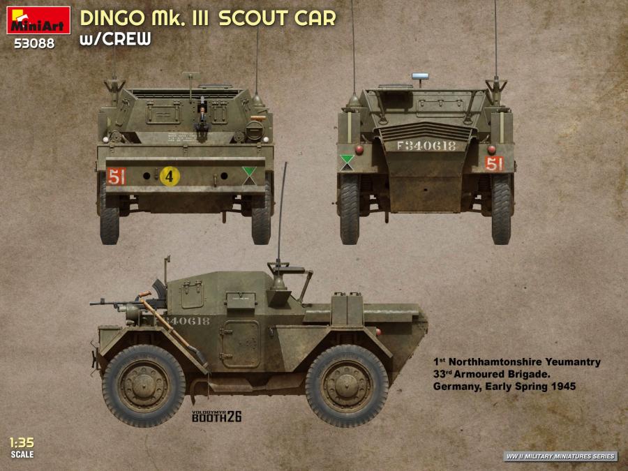 Miniart 1/35 Dingo Mk. III Scout Car w/ Crew