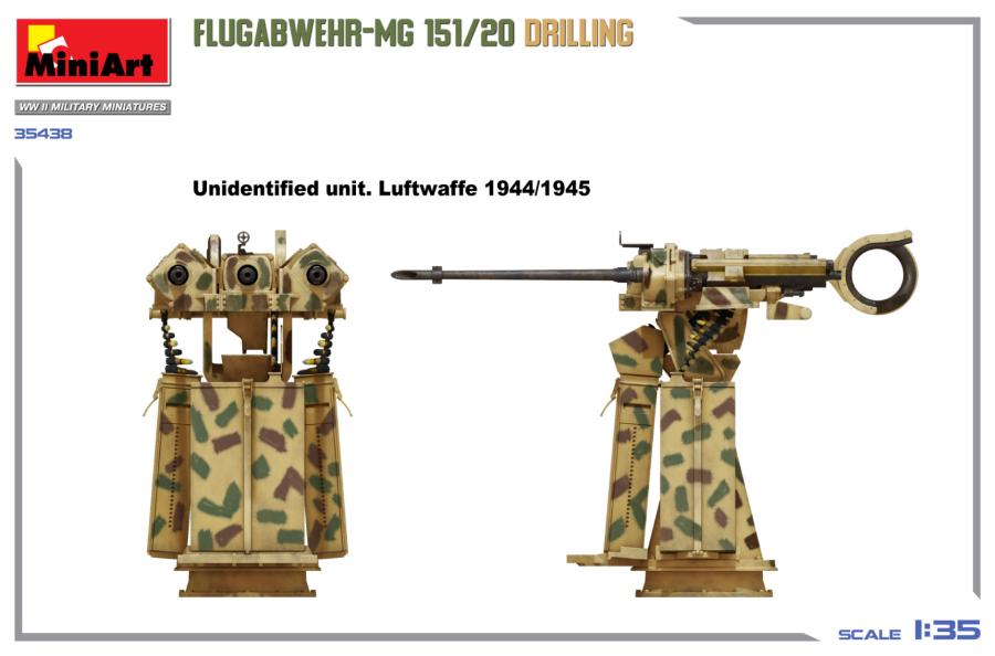 Miniart 1/35 Flugabwehr-MG 151/20 Drilling