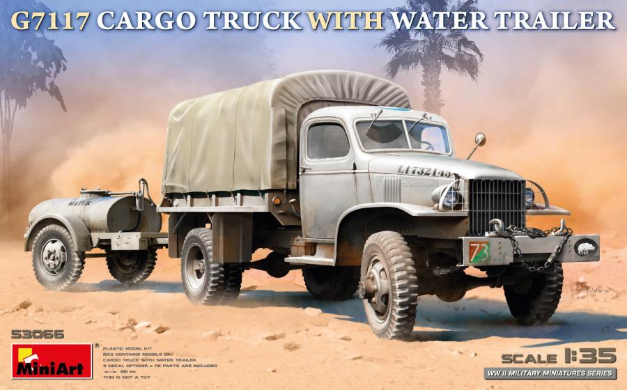 Miniart 1/35 G7117 Cargo Truck with Water Trailer
