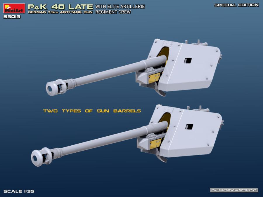 Miniart 1/35 German 7.5cm PaK 40 Late w/Elite Artillerie Regiment Crew. Special Edition