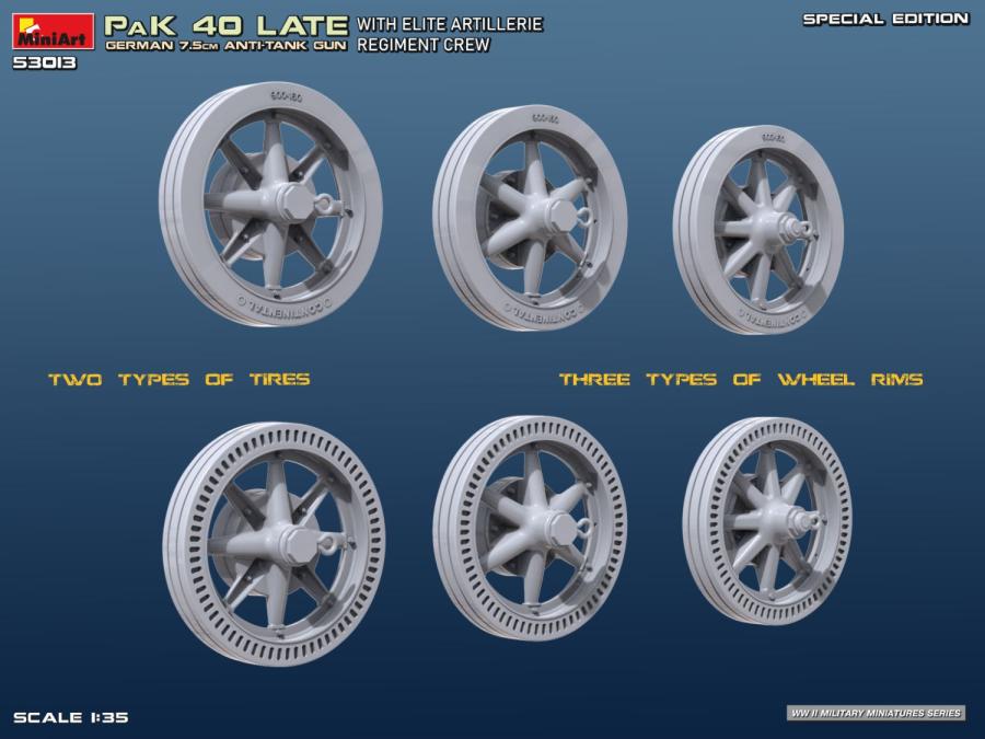 Miniart 1/35 German 7.5cm PaK 40 Late w/Elite Artillerie Regiment Crew. Special Edition