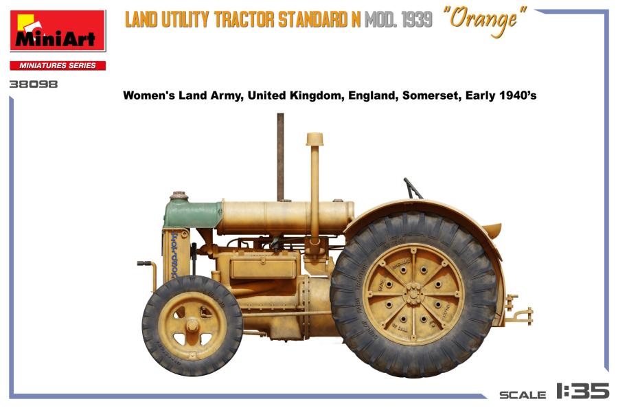 Miniart 1/35 Land Utility Tractor Standard N “Orange” Mod. 1939