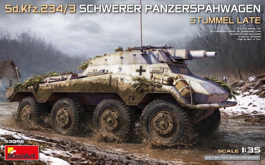 Miniart 1/35 Sd.Kfz.234/3 Schwerer Panzerspähwagen Stummel Late
